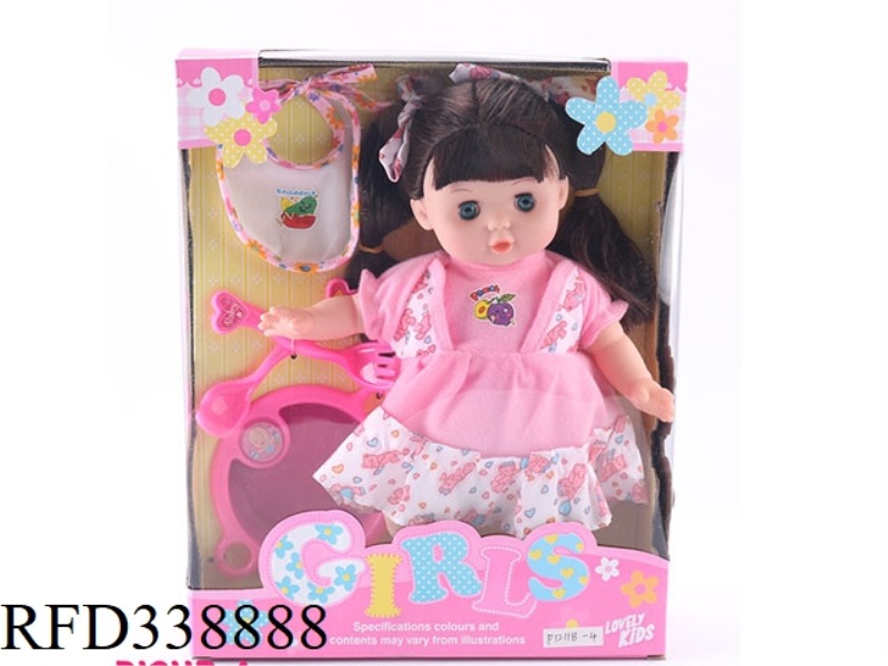12 INCH SET DOLL WITH TABLEWARE