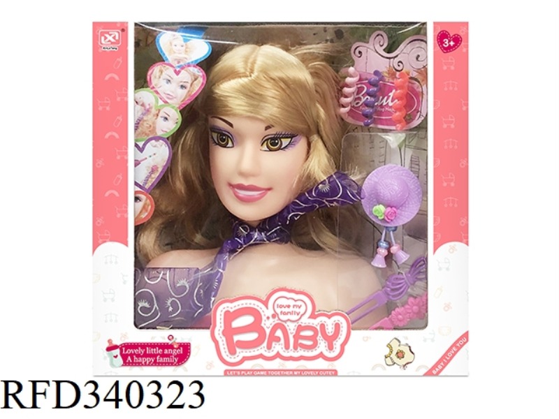 WINDOW BOX BUST DOLL HEAD SET