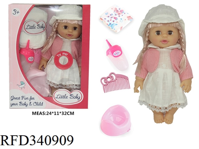 14 INCH BEAUTY GIRL DOLL DRINK WATER PEE PEE BELT 4 SOUND IC