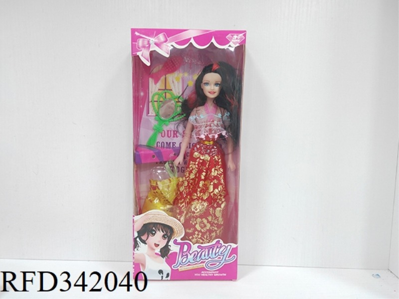 11 INCH EMPTY BODY BARBIE (WEARING A LONG SKIRT) HAND CAN MOVE