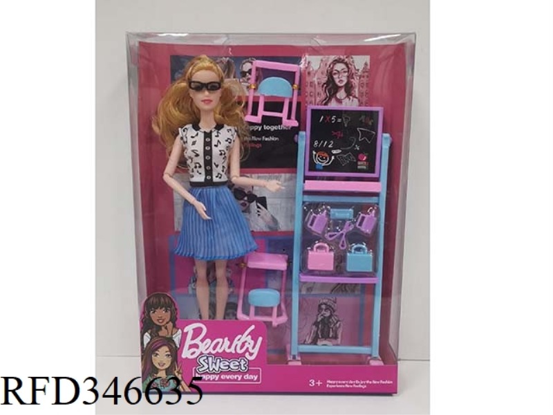 11.5-INCH BARBIE DOLL TEACHER COMBO SET CHILDREN'S PLAY HOUSE TOYS