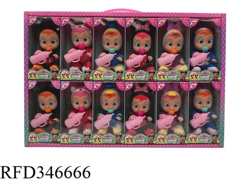 5 INCH SOLID BODY CRYING DOLL ANIME MODEL WITH 4 MUSIC (6 MODELS MIXED)