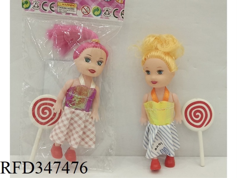 3.5 INCH BARBIE DOLL WITH LOLLIPOP