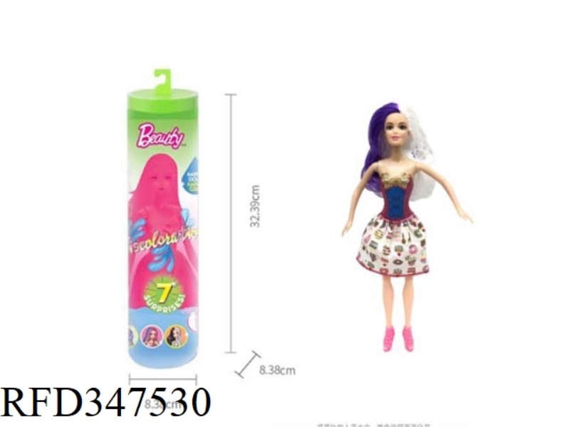THE SECOND-GENERATION 11.5-INCH REAL-BODY AVATAR COLOR-CHANGING BARBIE. COMES WITH 5 DIFFERENT SURPR