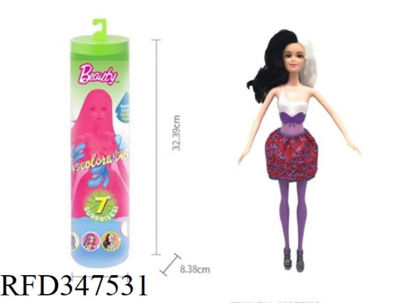 THE SECOND-GENERATION 11.5-INCH REAL-BODY AVATAR COLOR-CHANGING BARBIE. COMES WITH 5 DIFFERENT SURPR