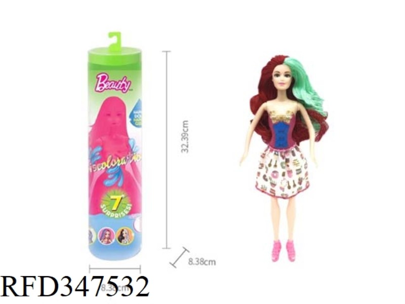 THE SECOND-GENERATION 11.5-INCH REAL-BODY AVATAR COLOR-CHANGING BARBIE. COMES WITH 5 DIFFERENT SURPR