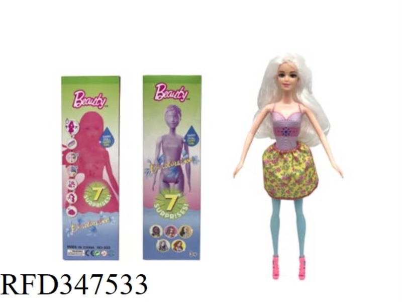 THE SECOND-GENERATION 11.5-INCH REAL-BODY AVATAR COLOR-CHANGING BARBIE. COMES WITH 5 DIFFERENT SURPR