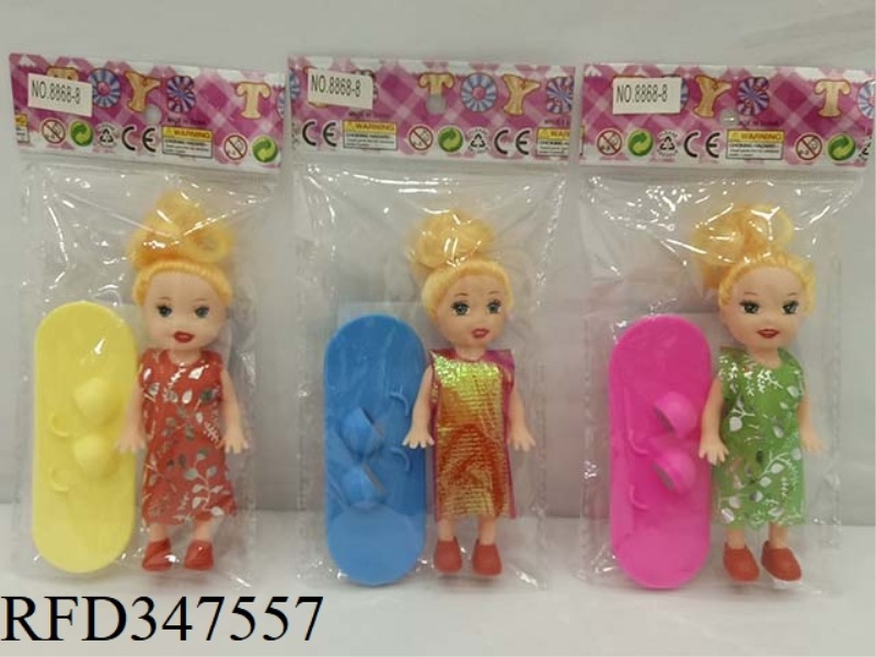 3.5 INCH BARBIE DOLL WITH SCOOTER