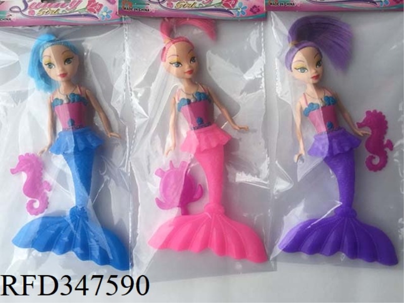 7 INCH SOLID LIGHT MERMAID WITH UNDERWATER ANIMALS