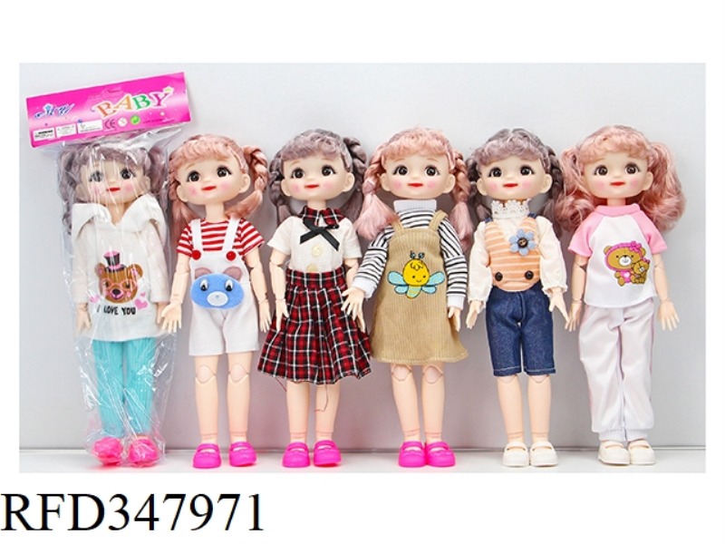12 INCH SOLID BODY WITH 13 JOINTS 3D REAL EYES 2 HAIRSTYLE MIXED EXPRESSION LOLI DOLL VARIETY MIX