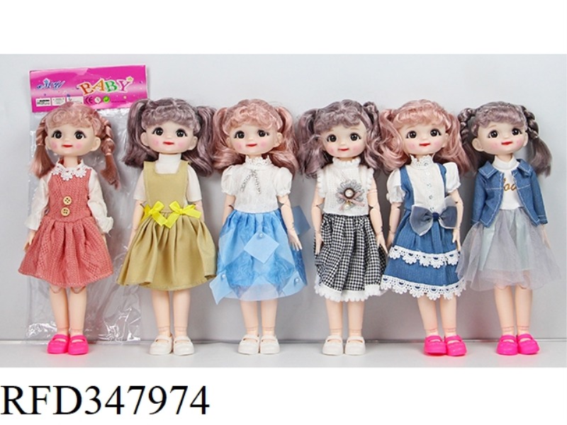 12 INCH SOLID BODY WITH 13 JOINTS 3D REAL EYES 2 HAIRSTYLE MIXED EXPRESSION LOLI DOLL VARIETY MIX