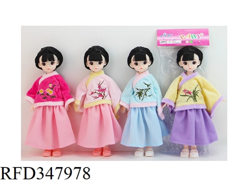 12 INCH SOLID BODY 13 SPHERICAL JOINT 3D REAL EYE BJD DOLL LOLI MULTICOLOR MIXED