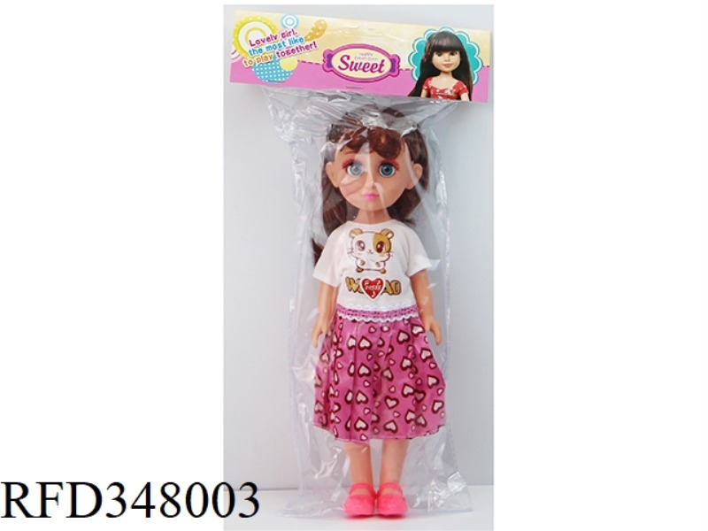 12 INCH DOLL 28 CM VINYL HAND, LIVELY (WILL BLINK) BARBIE PVC CARD BAG WITH IC MUSIC