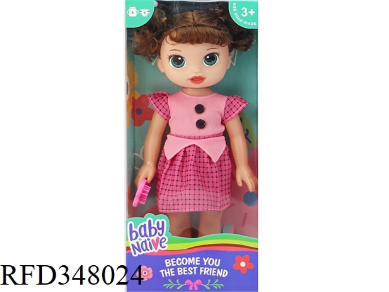 14-INCH HOLLOW BODY STRAIGHT-LEGGED FAT BOY DOLL WITH COMB MUSIC IC WINDOW BOX (MULTIPLE CLOTHES MIX