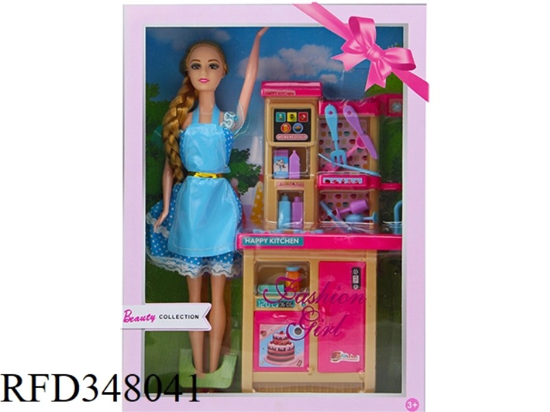 11.5 INCH SOLID BODY 9 JOINT SINGLE KITCHEN CABINET BARBIE