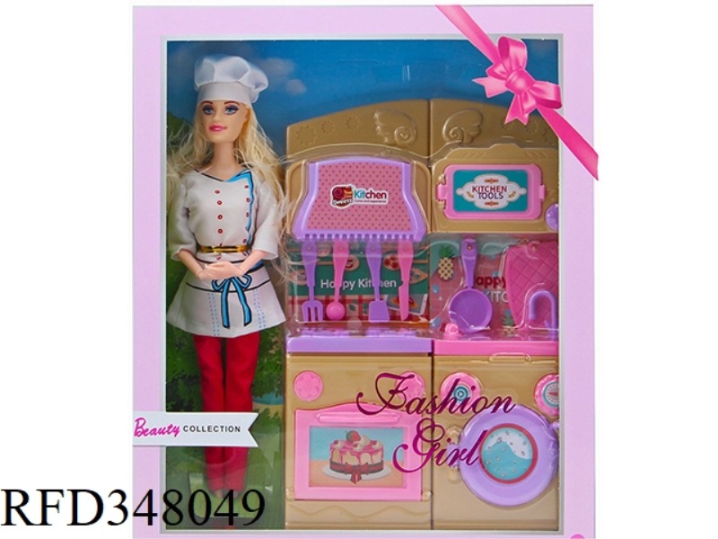 11.5 INCH SOLID BODY 9 JOINT DOUBLE CABINET BARBIE GIFT BOX