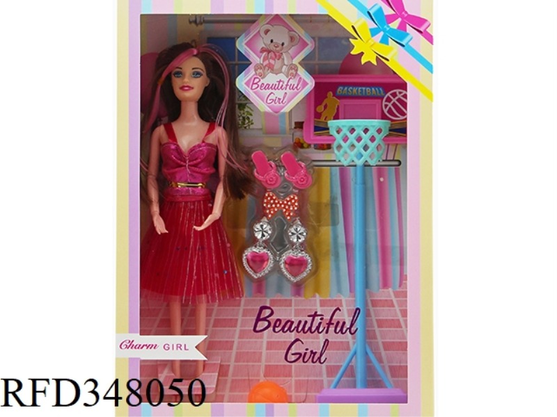 11.5 INCH SOLID BODY 9 JOINT NEW STYLE BARBIE BASKETBALL BABY GIRL WITH SHOES ACCESSORIES BASKETBALL