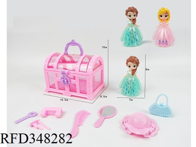 TREASURE BOX PLUS DISNEY PRINCESS MIRROR COMB HAT BAG