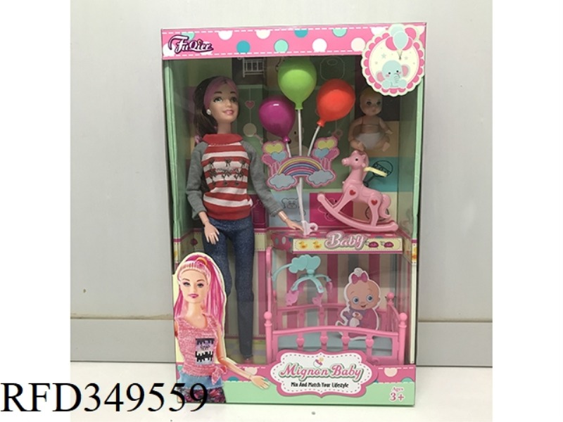 CHILDREN'S BED WITH BALLOONS