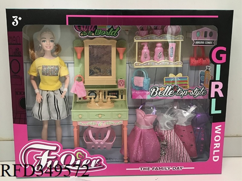 FASHION BARBIE DRESSING TABLE WITH CHANGING CLOTHES