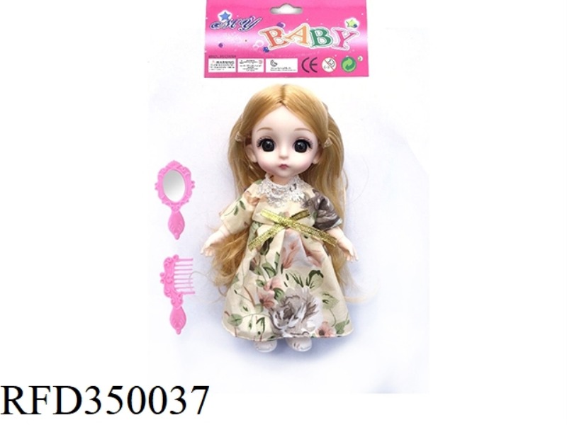 6 INCH SOLID BODY WITH 13 JOINTS 3D REAL EYEBALL DELICATE LITTLE LOLI WITH COMB AND MIRROR