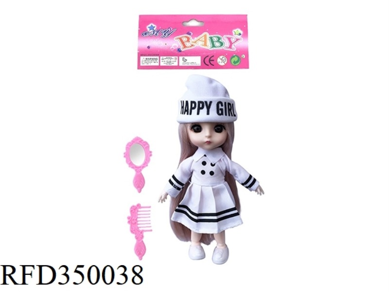 6 INCH SOLID BODY WITH 13 JOINTS 3D REAL EYEBALL DELICATE LITTLE LOLI WITH COMB AND MIRROR