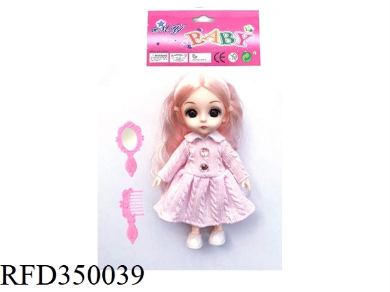 6 INCH SOLID BODY WITH 13 JOINTS 3D REAL EYEBALL DELICATE LITTLE LOLI WITH COMB AND MIRROR