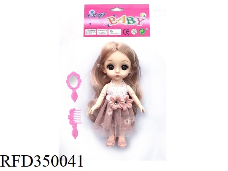 6 INCH SOLID BODY WITH 13 JOINTS 3D REAL EYEBALL DELICATE LITTLE LOLI WITH COMB AND MIRROR