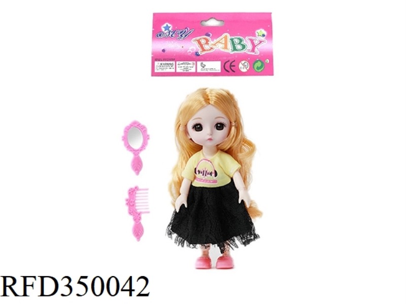 6 INCH SOLID BODY WITH 13 JOINTS 3D REAL EYEBALL DELICATE LITTLE LOLI WITH COMB AND MIRROR
