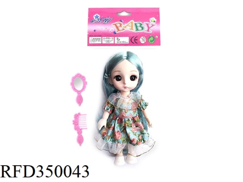 6 INCH SOLID BODY WITH 13 JOINTS 3D REAL EYEBALL DELICATE LITTLE LOLI WITH COMB AND MIRROR