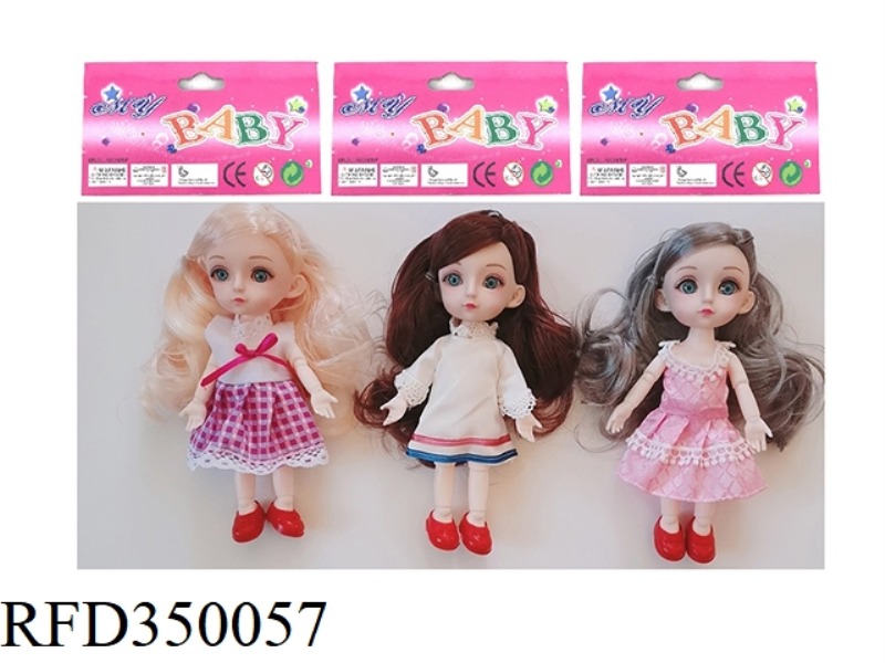 6 INCH SOLID BODY WITH 13 JOINTS 3D REAL EYEBALL DELICATE LITTLE LOLI 3 ASSORTED