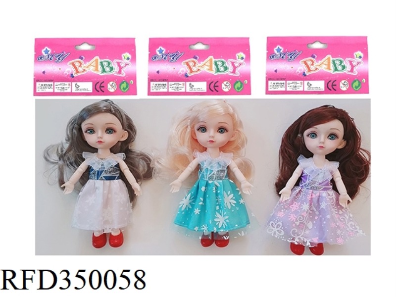 6 INCH SOLID BODY WITH 13 JOINTS 3D REAL EYEBALL DELICATE LITTLE LOLI 3 ASSORTED