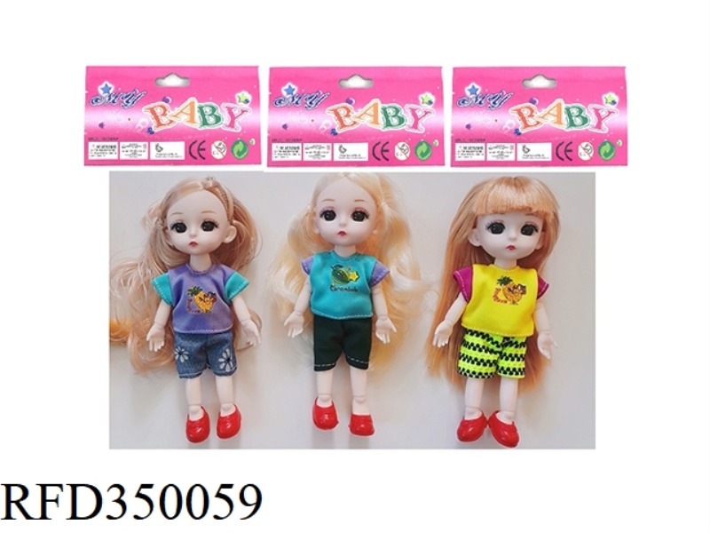 6-INCH SOLID BODY WITH 13 JOINTS 3D REAL EYEBALL DELICATE LITTLE LOLI 3 ASSORTED