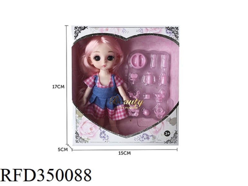 6 INCH SOLID BODY WITH 13 JOINTS 3D REAL EYEBALLS EXQUISITE LITTLE LOLI WITH SMALL TOYS BLISTER ACCE