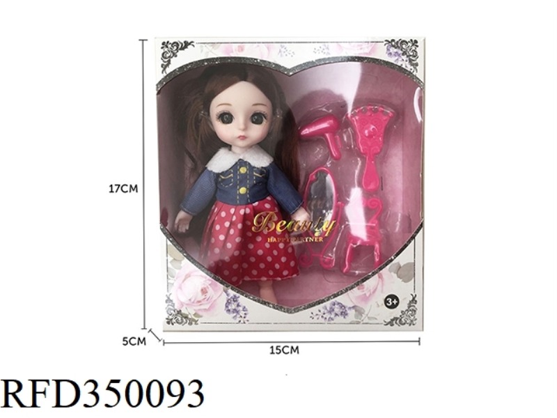 6 INCH SOLID BODY WITH 13 JOINTS 3D REAL EYEBALLS EXQUISITE LITTLE LOLI WITH DRESSING TABLE BLISTER