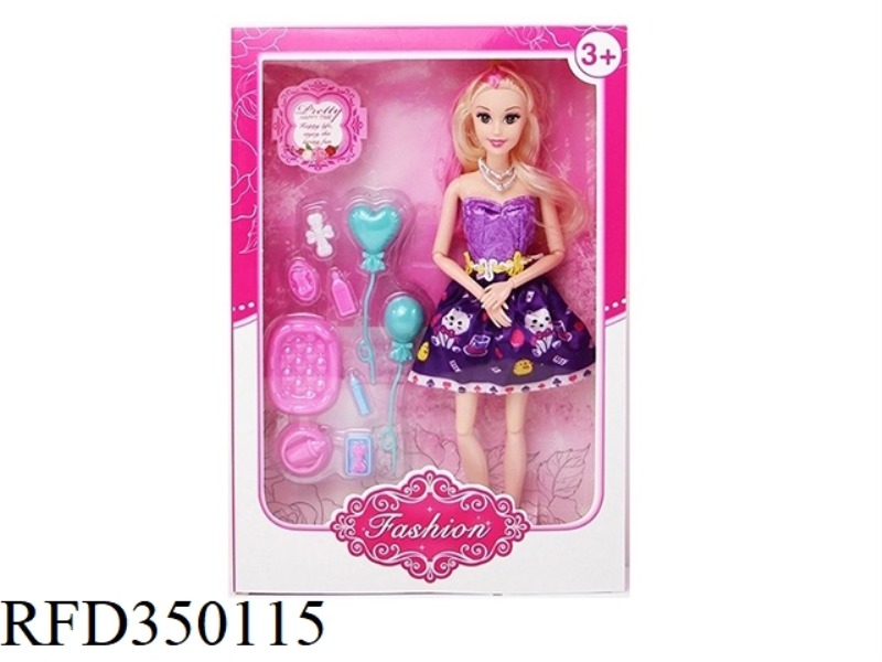 11.5 INCH SOLID BODY 12 JOINT FASHION BARBIE WITH BLISTER ACCESSORIES