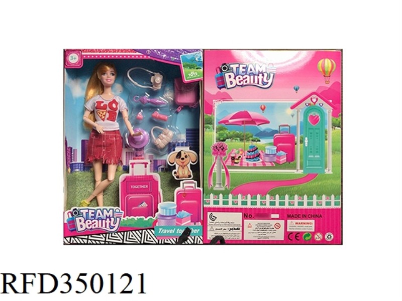 11.5 INCH SOLID BODY 12 JOINT CASUAL FASHION BARBIE WITH SCHOOL BAG + BLISTER ACCESSORIES