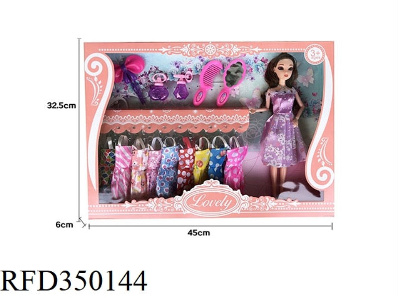 11.5 INCH SOLID BODY 12 JOINT 3D REAL EYEBALL FASHION BARBIE WITH A VARIETY OF ACCESSORIES AND A VAR