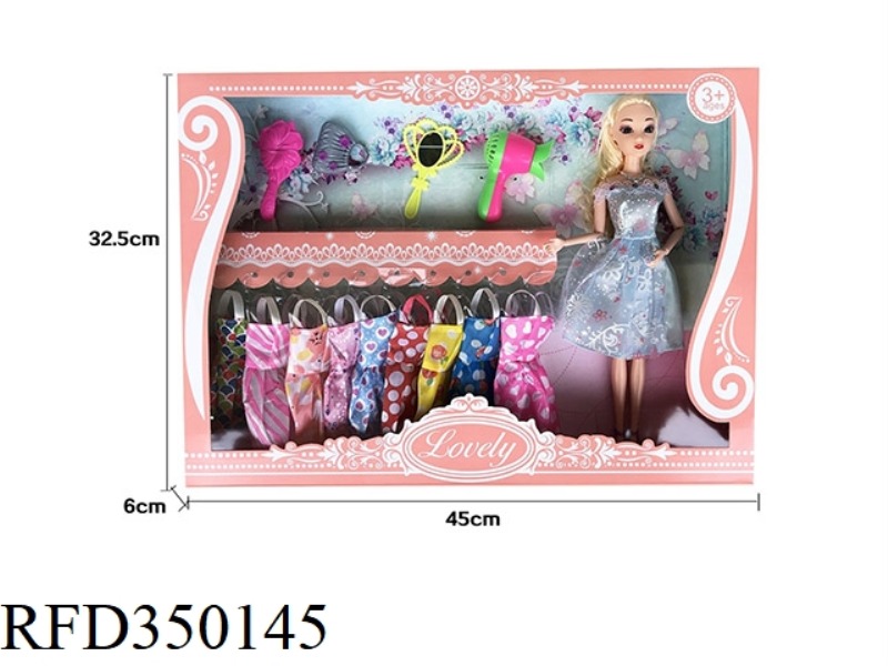 11.5 INCH SOLID BODY 12 JOINT 3D REAL EYEBALL FASHION BARBIE WITH A VARIETY OF ACCESSORIES AND A VAR