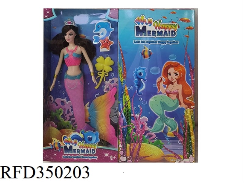 11.5 INCH SOLID MERMAID BARBIE WITH LIGHT AND COMB (INCLUDE）
