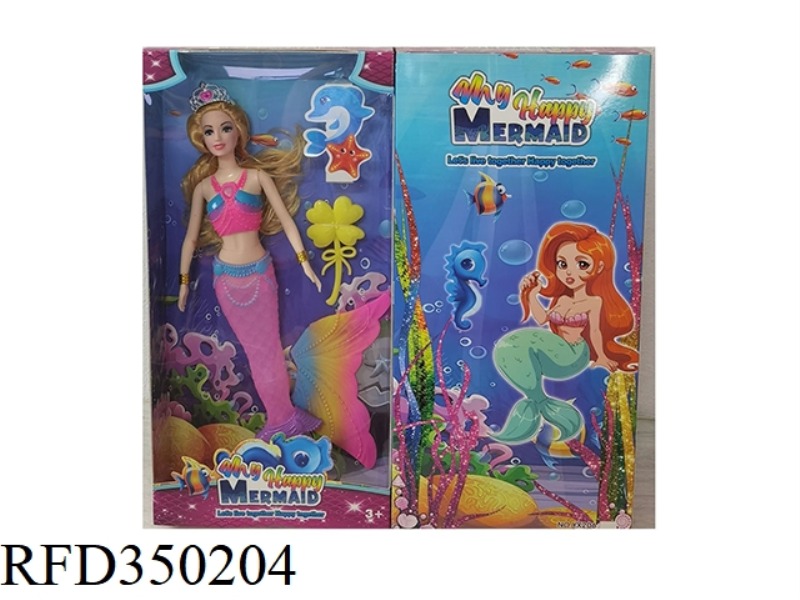 11.5 INCH SOLID MERMAID BARBIE WITH LIGHT AND COMB  (INCLUDE）