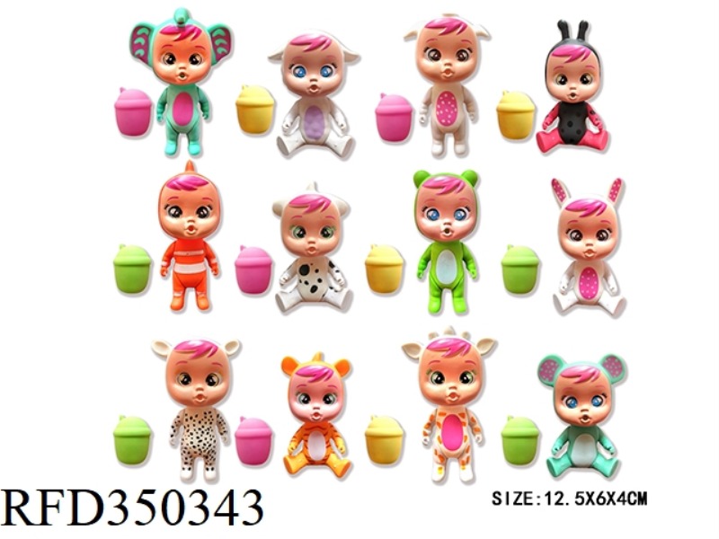 5 INCH CRYING DOLL IN 12 OPP BAGS (THE HEAD AND THE BODY ARE MADE OF VINYL MATERIAL, THE HANDS AND F