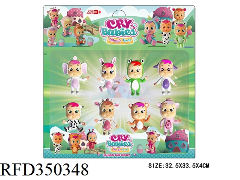 3-INCH SURPRISE CRYING DOLL WITH 8 DOLLS CARD, 1 MATERIAL PVC