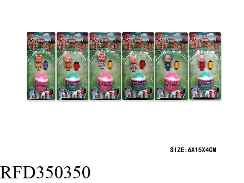 3-INCH CRYING DOLL DOLL (CAN SHED TEARS) + LARGE BOTTLE (1 DOLL + SMALL BOTTLE + 1 MANUAL + 1 STICKE
