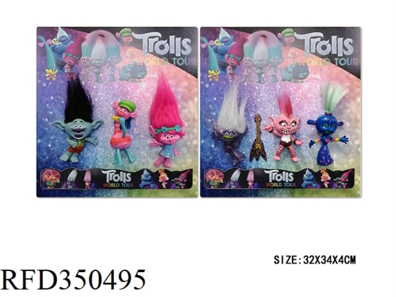 5-6 INCH MAGIC HAIR WIZARD 2 (VINYL HEAD, PLANTING HAIR) 3 CARDS IN 2 STYLES
