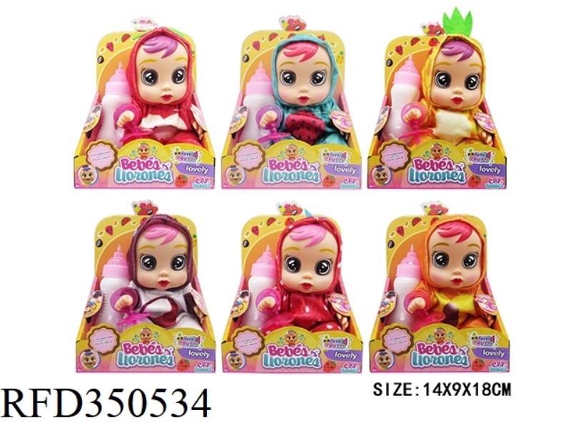 8-INCH VINYL FRUIT SERIES CRYING DOLL SINGLE BOX 6 MIXED