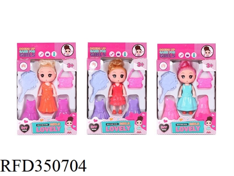 FUN ASSEMBLING 3-INCH AND A HALF BARBIE (3 ASSORTED)