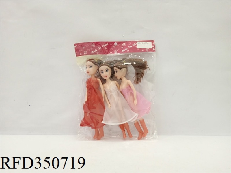 THREE PIECES OF 7 INCH BARBIE SOLID BODY