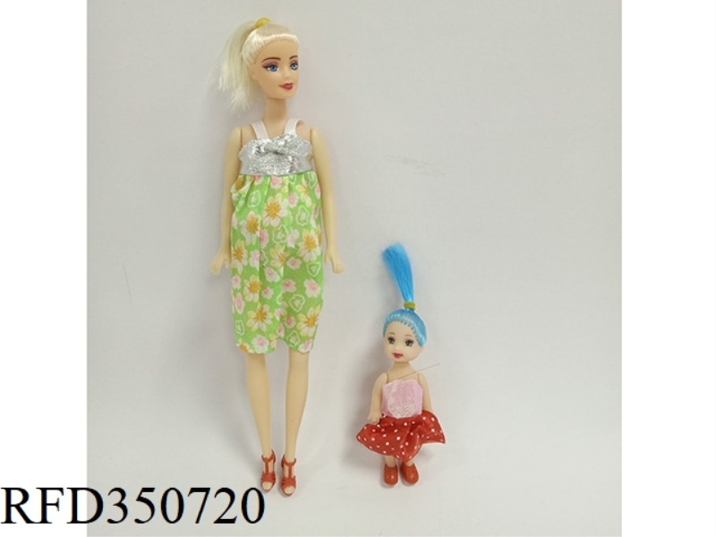 11 INCH PVC BAG PREGNANT BARBIE (MOTHER AND CHILD)