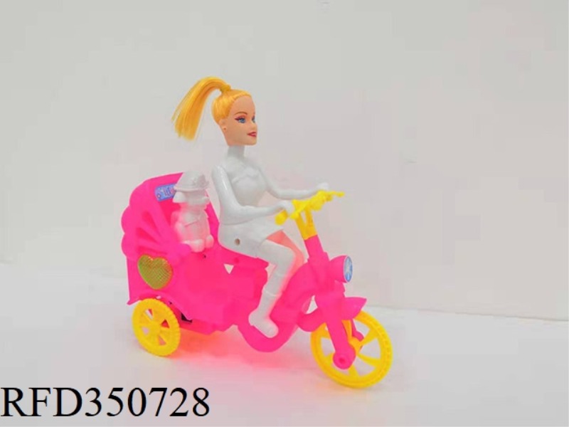 PULL STRING LIGHTS BARBIE HEAD RIDER